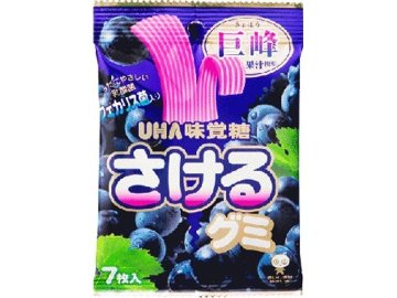 味覚糖 さけるグミ巨峰 ７枚×10入り 【全国送料無料】(一部地域別途)の画像