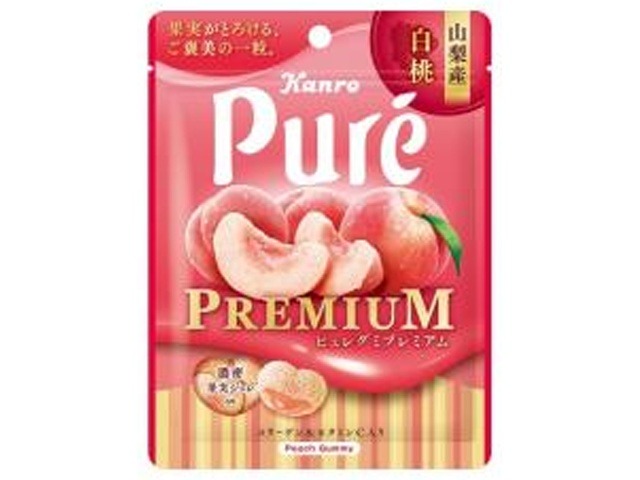 カンロ ピュレグミプレミアム 山梨産白桃５４ｇ  ×6入り 【全国送料無料】(一部地域別途)の画像