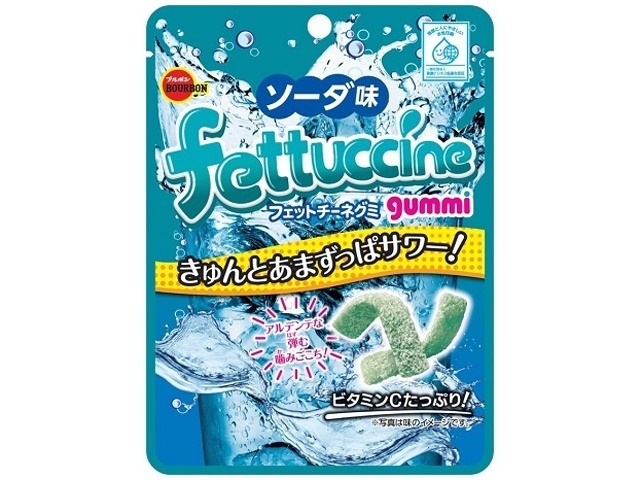 ブルボン フェットチーネグミソーダ味 ５０ｇ  ×10入り 【全国送料無料】(一部地域別途)の画像