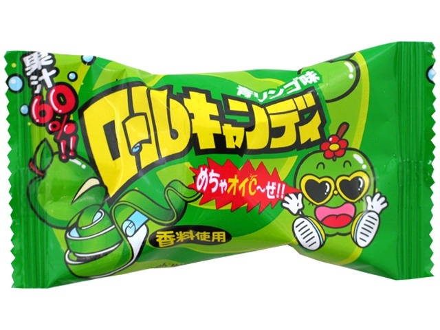 やおきん ロールキャンディ青リンゴ味 ２０ｇ ×24入り 【全国送料無料】(一部地域別途)の画像