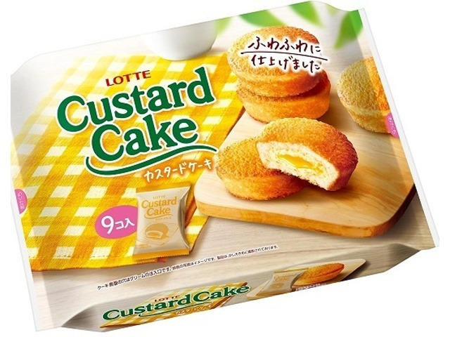 ロッテ カスタードケーキ パーティーパック９個 ×10 【送料込】(一部地域別途)の画像