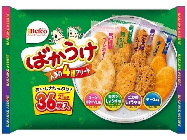 栗山米菓 Ｎばかうけアソート ３６枚  ×10入り 【全国送料無料】(一部地域別途)の画像