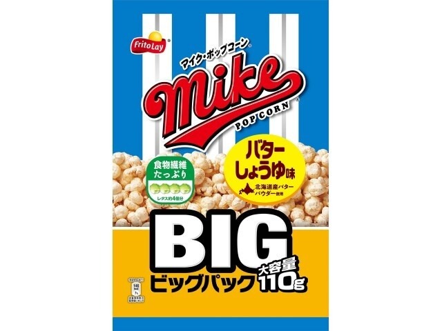 マイクポップコーン バターしょうゆ味ビック１１０ｇ   ×12 【送料込】(一部地域別途)の画像