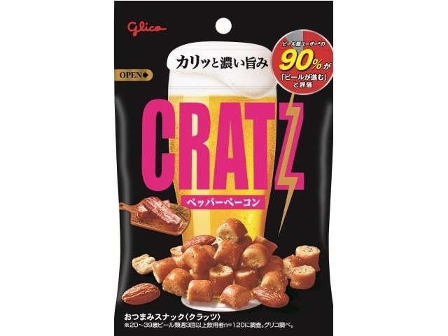 グリコ クラッツ ペッパーベーコン４２ｇ ×12 【送料込】(一部地域別途)の画像
