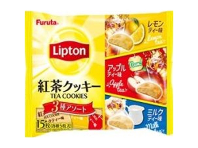 フルタ リプトン紅茶クッキー３種アソート １５枚 ×14 【送料込】(一部地域別途)の画像