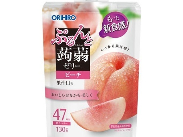 オリヒロプランデュ 蒟蒻ゼリーピーチ スタンディング ×8 【送料込】(一部地域別途)の画像