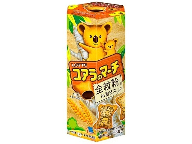 ロッテ コアラのマーチ 全粒粉ｉｎ旨ビス４６ｇ  ×10入り 【全国送料無料】(一部地域別途)の画像