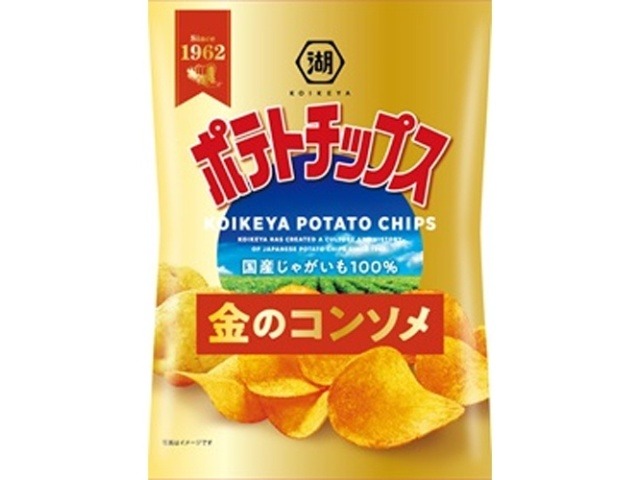 湖池屋 ポテトチップス 金のコンソメ５５ｇ  ×12入り 【全国送料無料】(一部地域別途)の画像