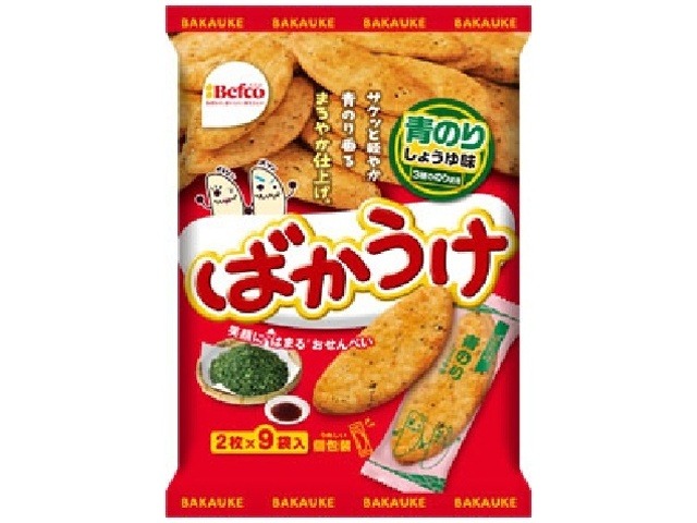 栗山米菓 １８枚ばかうけ青のり  ×12 【送料込】(一部地域別途)の画像