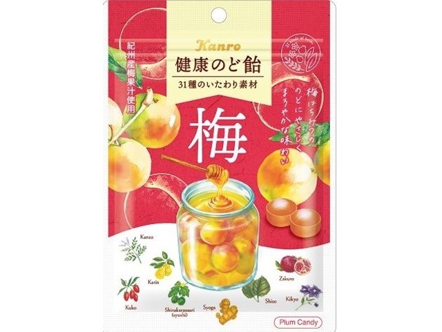 カンロ 健康のど飴梅 ９０ｇ  ×6入り 【全国送料無料】(一部地域別途)の画像