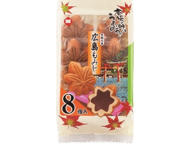 寿 広島もみじ（絵柄袋）８個×8入り 【全国送料無料】(一部地域別途)の画像