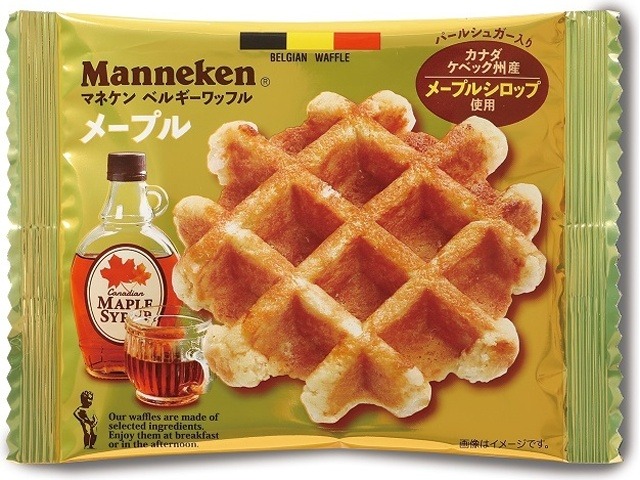 マネケン メープルワッフル １個  ×6入り 【全国送料無料】(一部地域別途)の画像