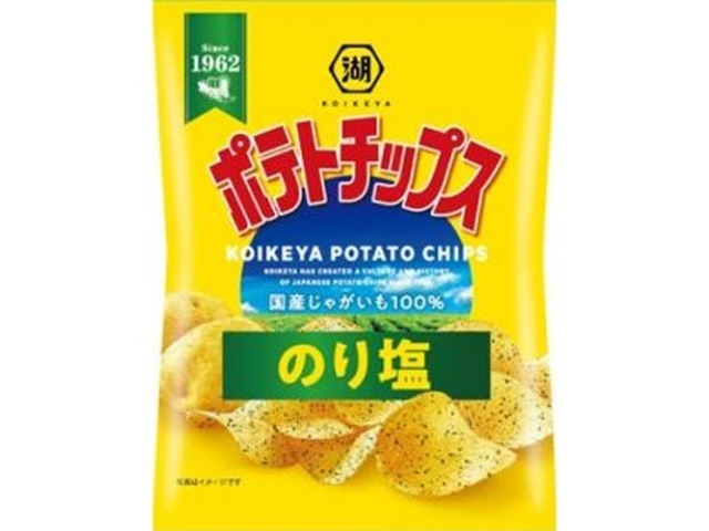 湖池屋 小袋ポテトチップス のり塩２５ｇ×24入り 【全国送料無料】(一部地域別途)の画像