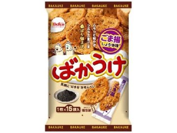 栗山米菓 １５枚ばかうけごま揚 ×12入り 【全国送料無料】(一部地域別途)の画像
