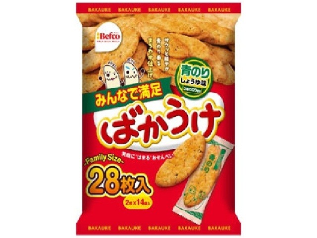 栗山米菓 ２８枚ばかうけ青のり×12入り 【全国送料無料】(一部地域別途)の画像
