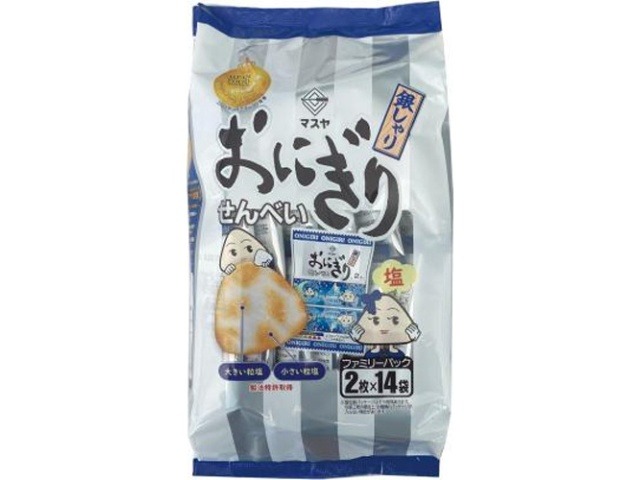 マスヤ おにぎりせんべい銀しゃりファミリー１４袋 ×14 【送料込】(一部地域別途)の画像