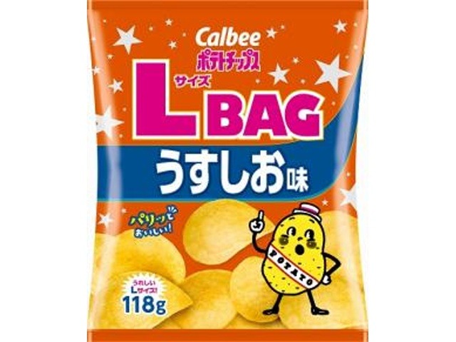 カルビー ポテトＬサイズＢＡＧうすしお味１１８ｇ ×12 【送料込】(一部地域別途)の画像