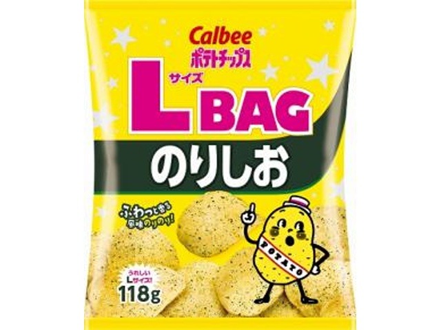 カルビー ポテトＬサイズＢＡＧのりしお１１８ｇ×12入り 【全国送料無料】(一部地域別途)の画像