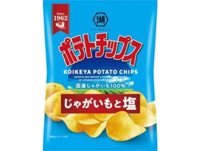 湖池屋 小袋ポテトチップス じゃがいもと塩２５ｇ×24入り 【全国送料無料】(一部地域別途)の画像