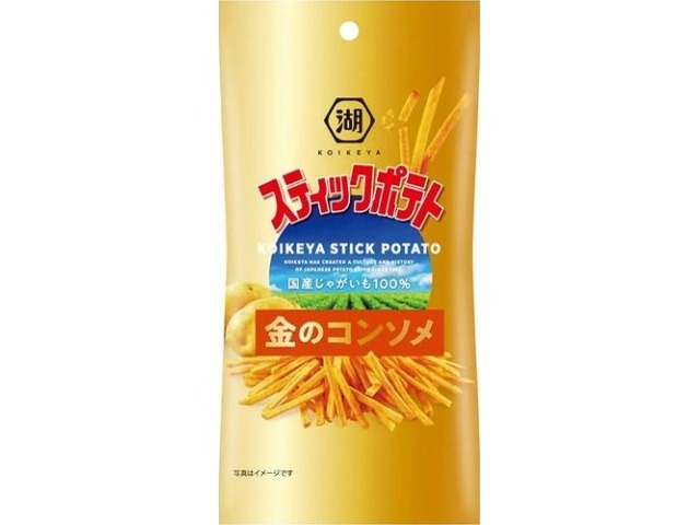 湖池屋 スリムスティックポテト金のコンソメ３４ｇ  ×6入り 【全国送料無料】(一部地域別途)の画像