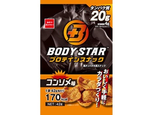 ボディスター プロテインスナックコンソメ味４２ｇ×24入り 【全国送料無料】(一部地域別途)の画像