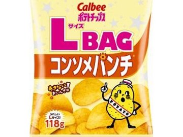カルビー ポテトＬサイズＢＡＧコンソメ１１８ｇ×12入り 【全国送料無料】(一部地域別途)の画像