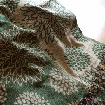 再販＊羽織るだけでお洒落度ＵＰ＊3Way＊リバーシブル＊起毛ダリア柄大判ストール＊の画像