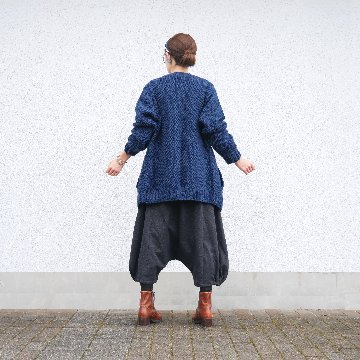 Newカラー追加＊軽くて暖か＊裏地フリース素材＊丸く仕上げたシルエットが女性らしい＊大人のサルエルパンツ＊d-pn504fの画像