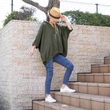 夏の羽織としても◎着回し力抜群＊ドルマンシャツ＊ゆったりトップス＊チュニック＊カーディガン＊薄手＊d-tp503の画像