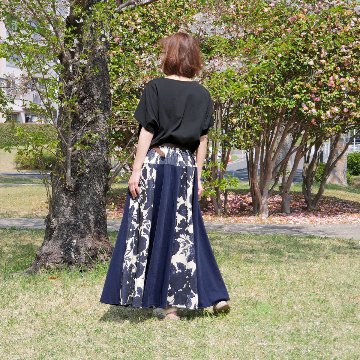  【自由にアレンジスカート】フラワー～flower～どんなコーデも自由自在にデザインができる＊変形＊バルーン＊立体ロングスカート＊d-sk2001の画像