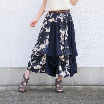  【自由にアレンジスカート】フラワー～flower～どんなコーデも自由自在にデザインができる＊変形＊バルーン＊立体ロングスカート＊d-sk2001の画像