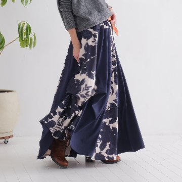  【自由にアレンジスカート】フラワー～flower～どんなコーデも自由自在にデザインができる＊変形＊バルーン＊立体ロングスカート＊d-sk2001の画像