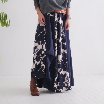  【自由にアレンジスカート】フラワー～flower～どんなコーデも自由自在にデザインができる＊変形＊バルーン＊立体ロングスカート＊d-sk2001の画像