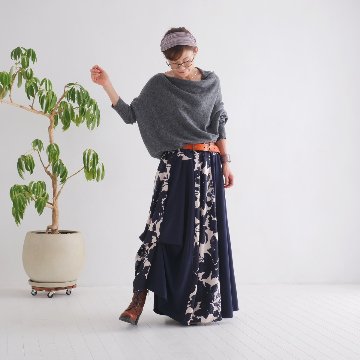  【自由にアレンジスカート】フラワー～flower～どんなコーデも自由自在にデザインができる＊変形＊バルーン＊立体ロングスカート＊d-sk2001の画像