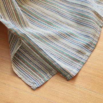 ストライプ＊Vカットネックライン＊ゆったりとしたリラックス感あるシルエット＊七分袖＊ブラウス＊シャツ＊トップス＊d-tp531の画像