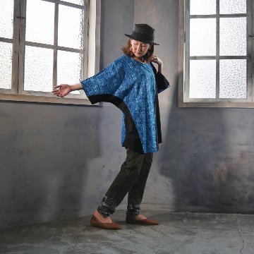 ゆったりドルマン＊切り替え＊チュニック＊トップス＊カットソー＊アシンメトリー＊d-tp004の画像