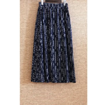 着丈2展開＊リーフライン柄＊ゆるやかなフレアAラインシルエット＊落ち感あるやわらかコットン素材＊スカート＊d-sk513の画像
