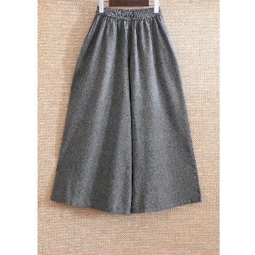 ナチュラルな佇まい＊風合いと軽やかさを楽しむ1本＊綿素材のストレートワイドパンツ＊d-pn6-2019の画像
