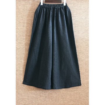 ナチュラルな佇まい＊風合いと軽やかさを楽しむ1本＊綿素材のストレートワイドパンツ＊d-pn6-2019の画像