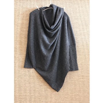 軽く暖かい天然素材＊カシミヤ＊やわらかアシンメトリートップス＊上品シルエットの大人カジュアル＊d-tp528の画像