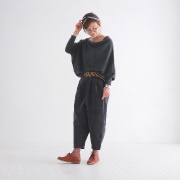 やさしく包む履き心地＊あったかコーデュロイ＊ゆったりシルエット＊ワイドテーパードパンツ＊d-pn008の画像