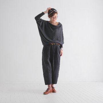 やさしく包む履き心地＊あったかコーデュロイ＊ゆったりシルエット＊ワイドテーパードパンツ＊d-pn008の画像