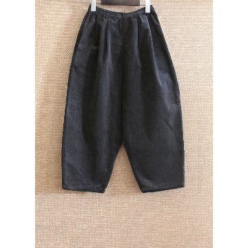 やさしく包む履き心地＊あったかコーデュロイ＊ゆったりシルエット＊ワイドテーパードパンツ＊d-pn008の画像