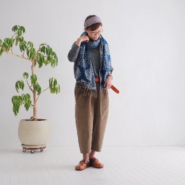 やさしく包む履き心地＊あったかコーデュロイ＊ゆったりシルエット＊ワイドテーパードパンツ＊d-pn008の画像