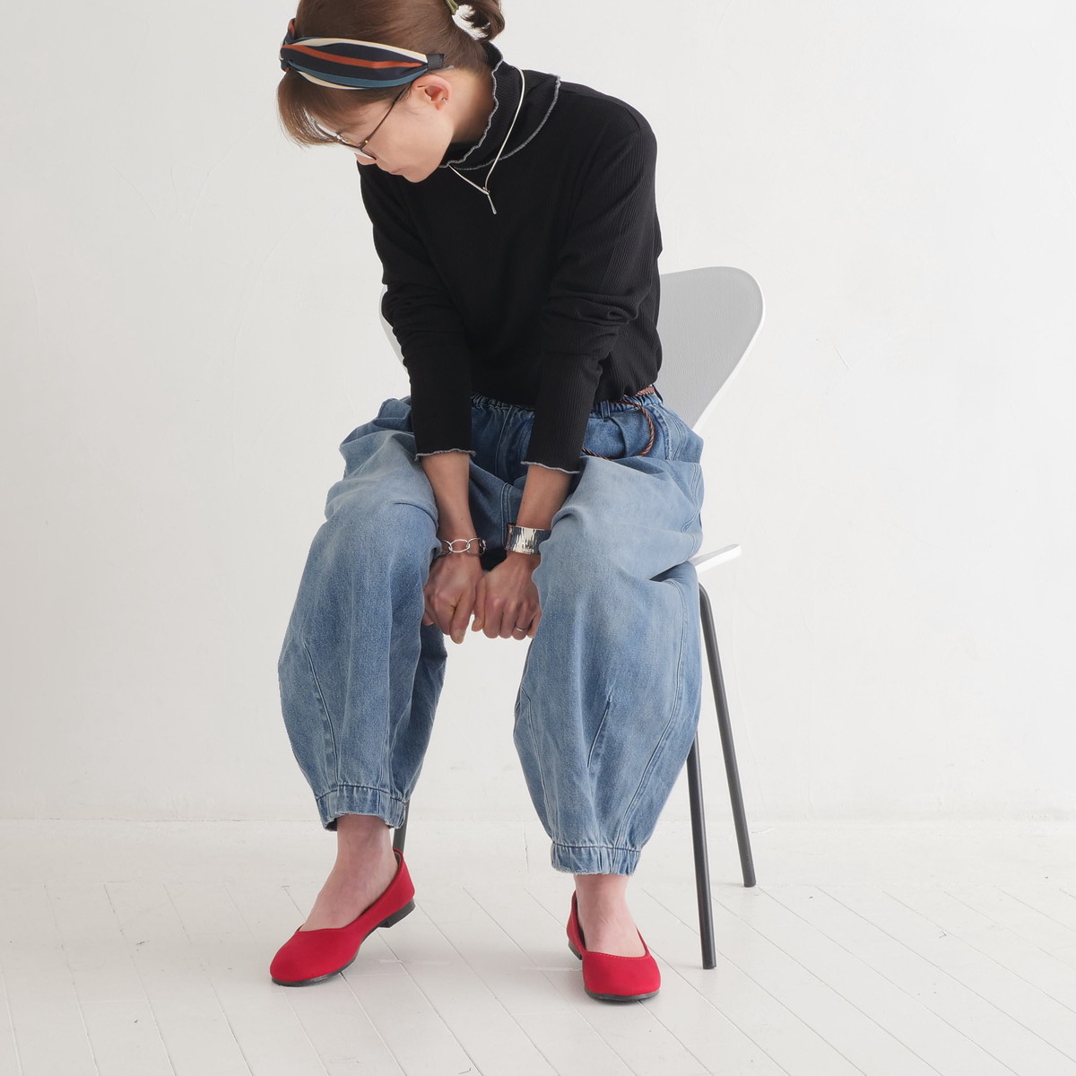 ロングシーズン活躍＊メロウ仕上げがアクセント＊リブ素材＊タートルネックトップス＊d-tp3001の画像