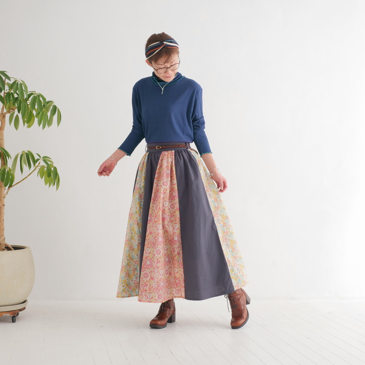 ロングシーズン活躍＊メロウ仕上げがアクセント＊リブ素材＊タートルネックトップス＊d-tp3001の画像