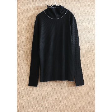 ロングシーズン活躍＊メロウ仕上げがアクセント＊リブ素材＊タートルネックトップス＊d-tp3001の画像