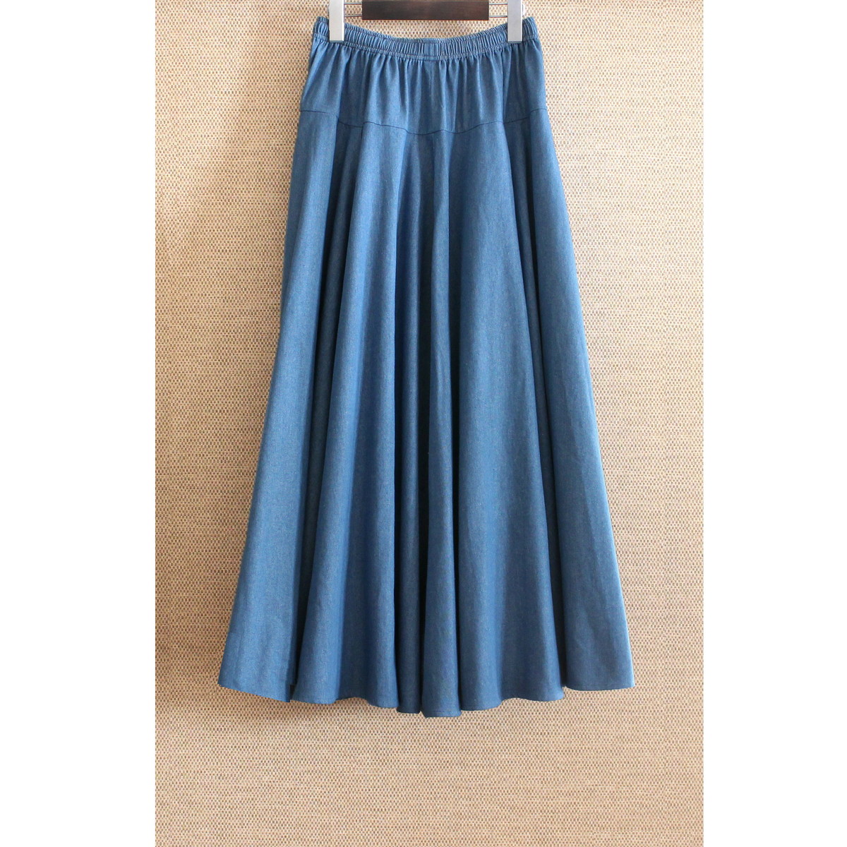  【自由にアレンジスカート】デニム～denim～どんなコーデも自由自在にデザインができる＊変形＊バルーン＊立体ロングスカート＊d-sk2003の画像