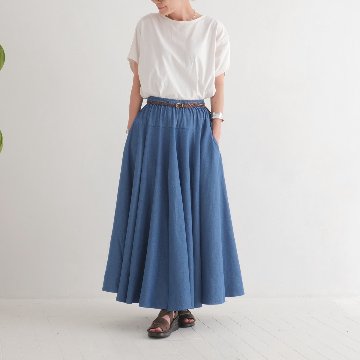  【自由にアレンジスカート】デニム～denim～どんなコーデも自由自在にデザインができる＊変形＊バルーン＊立体ロングスカート＊d-sk2003の画像