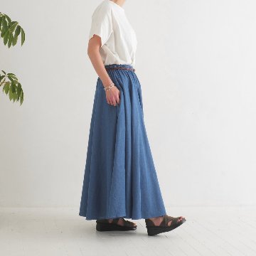  【自由にアレンジスカート】デニム～denim～どんなコーデも自由自在にデザインができる＊変形＊バルーン＊立体ロングスカート＊d-sk2003の画像